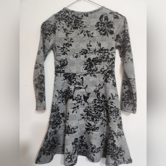 Girls Size 7 8 CHILDRENS PLACE Dress Long Sleeve Black Floral Plaid CASUAL New - Picture 8 of 12